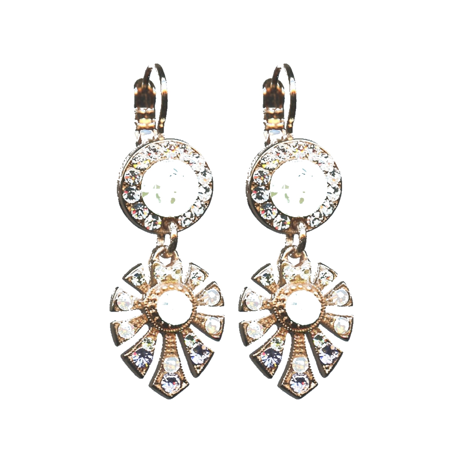 E-1514-3-1063-SP6 Earrings By Mariana Woman Timeless Opal and Clear Swarovski Crystals - Image 1