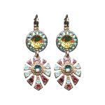 Earrings By Mariana Woman Sparkling Pinks and Blues Swarovski Crystals