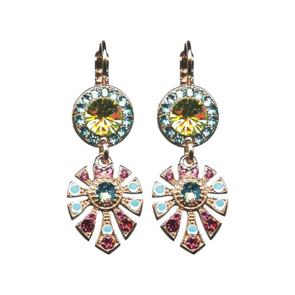 Earrings By Mariana Woman Sparkling Pinks and Blues Swarovski Crystals