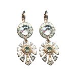 Earrings By Mariana Woman Charming Opal and Turquoise mineral Swarovski Crystals