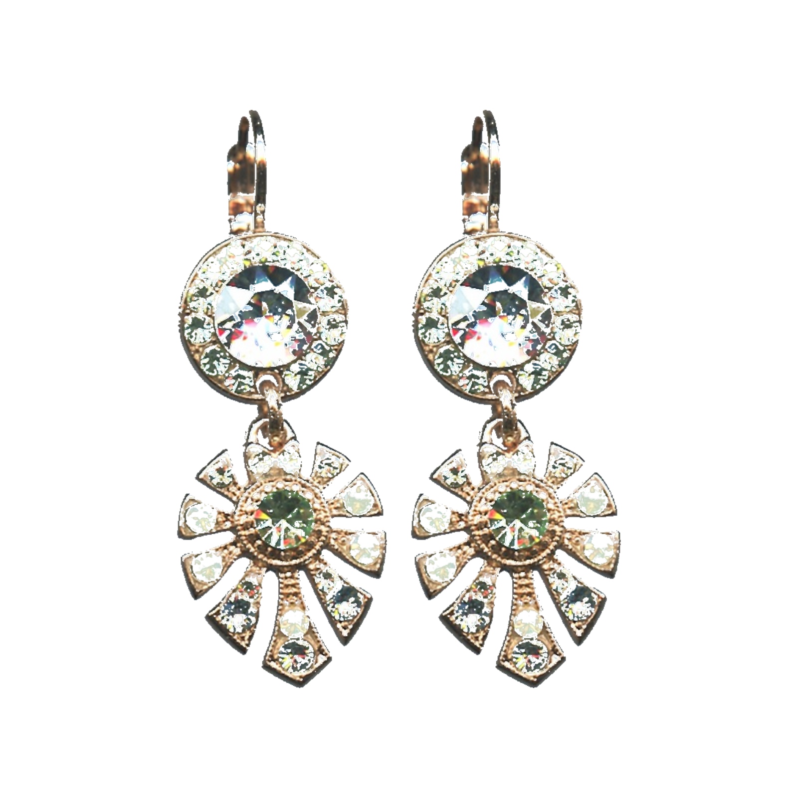 E-1514-3-1065-SP6 Earrings By Mariana Woman Charming Opal and Turquoise mineral Swarovski Crystals - Image 1