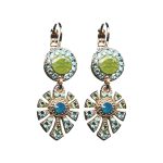 Earrings By Mariana Woman Feminine Turquoise and Green Swarovski Crystals