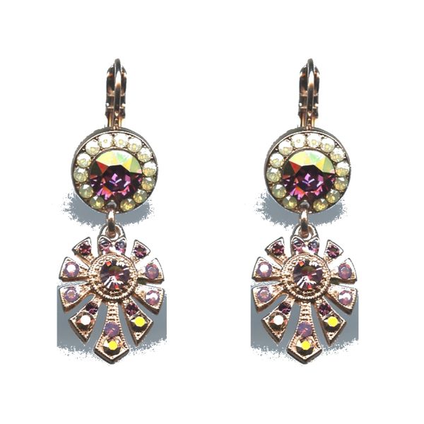 Earrings By Mariana Woman Stunning Purple and Purple Velvet Swarovski Crystals