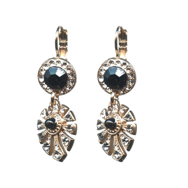Earrings By Mariana Woman Eye-Catching Jet and Black Diamond Swarovski Crystals