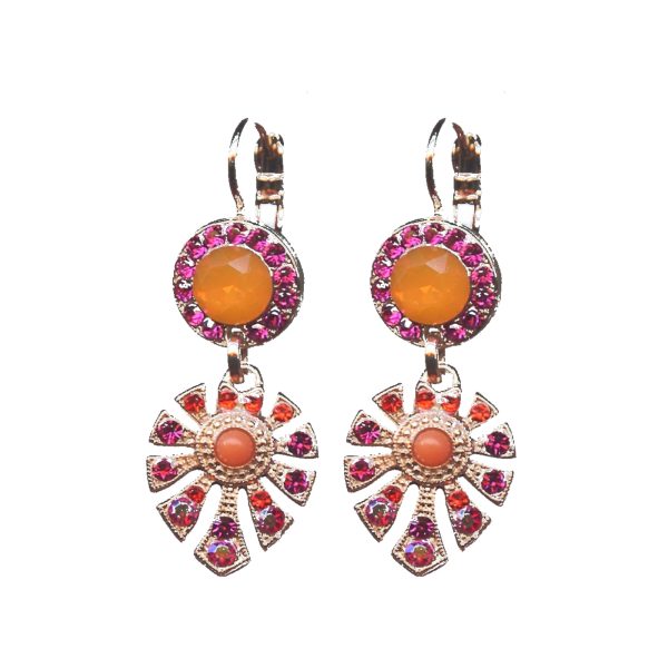 Earrings By Mariana Woman Romantic Purple and Orange and Pink Swarovski Crystals
