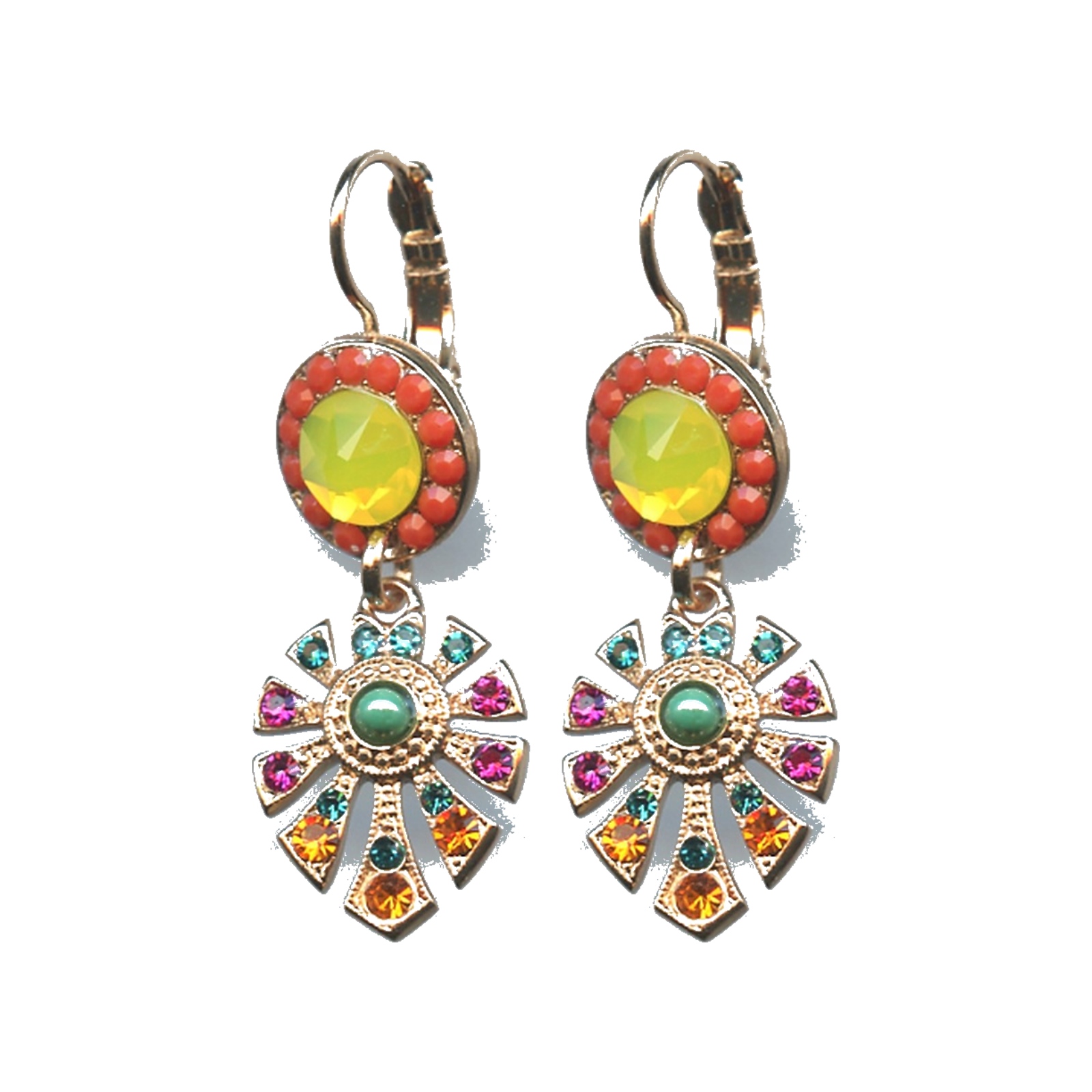 E-1514-3-1077-SP6 Earrings By Mariana Woman Dazzling Opal and Blues Swarovski Crystals - Image 1