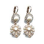 Earrings By Mariana Woman Lovely Opal and Golden Shadow Swarovski Crystals - Image 2
