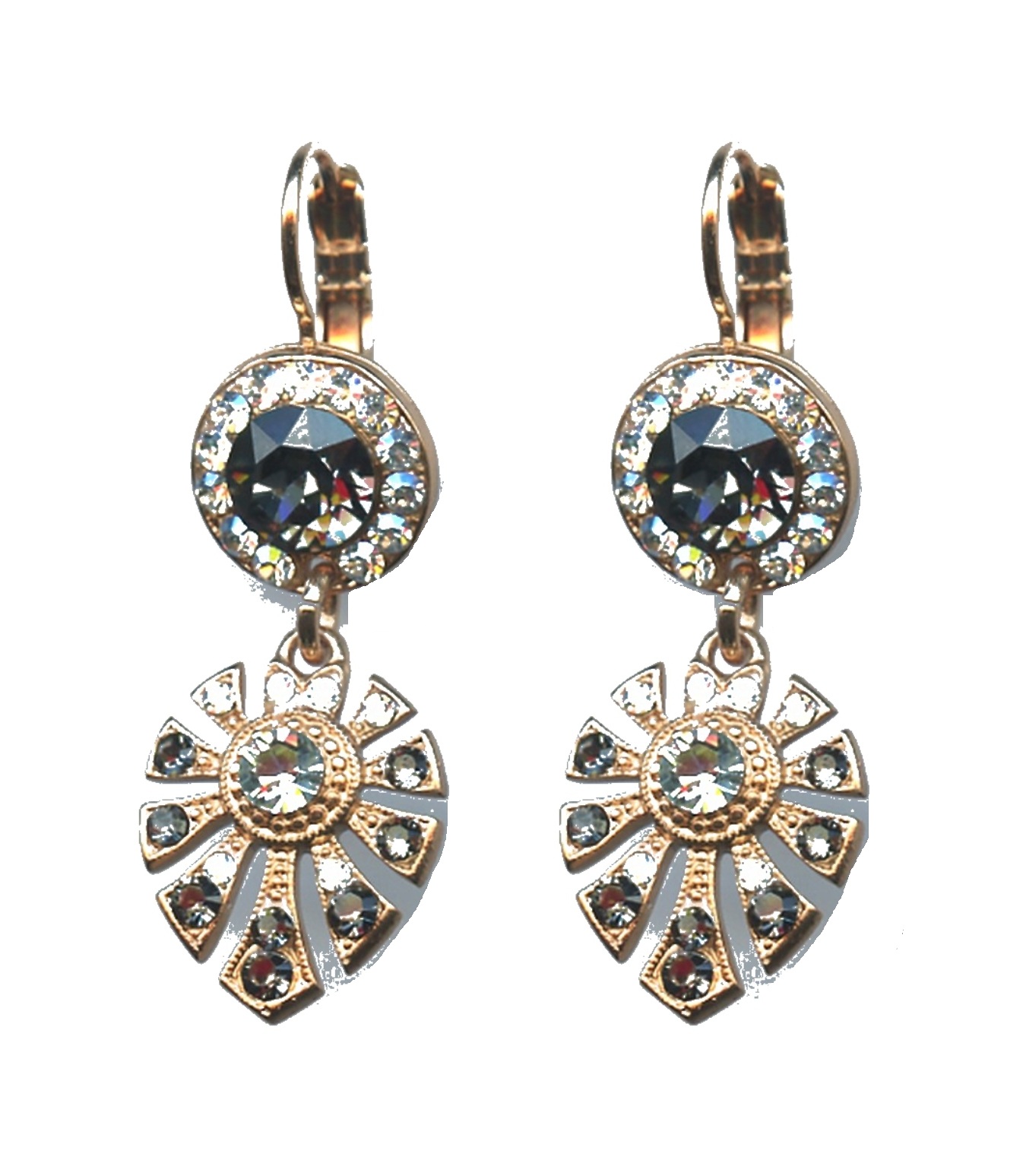 E-1514-3-1080-SP6 Earrings By Mariana Woman Vibrant Clear and AB and Silver Night Swarovski Crystals - Image 1
