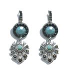 Earrings By Mariana Woman Contemporary Jet and Clear Crystal and Silver Night Swarovski Crystals