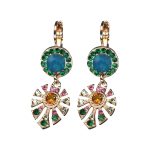 Earrings By Mariana Woman Delicate Opal and Topaz Swarovski Crystals