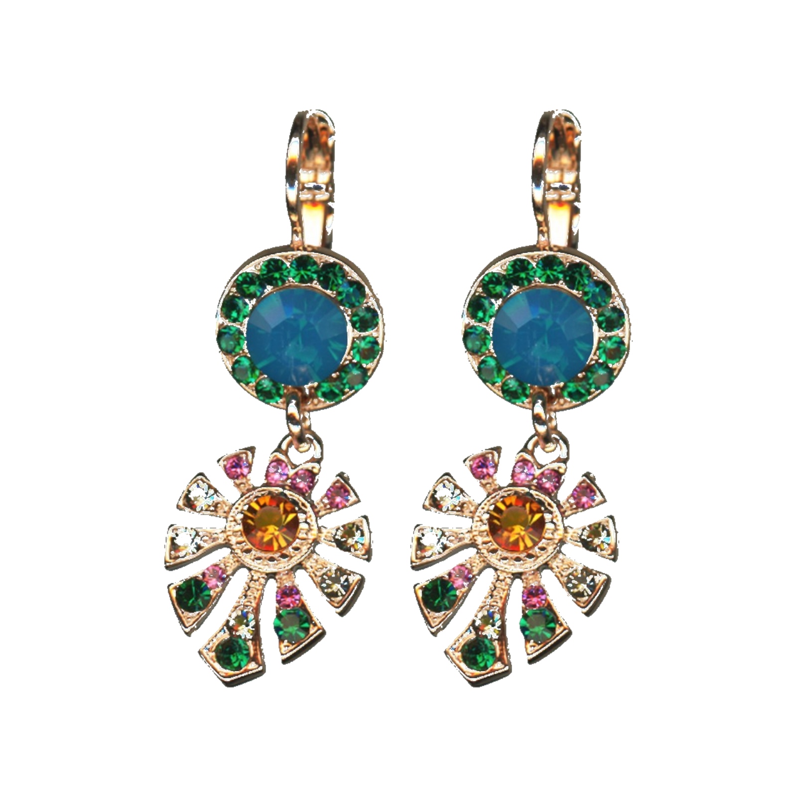 E-1514-3-1086-SP6 Earrings By Mariana Woman Delicate Opal and Topaz Swarovski Crystals - Image 1