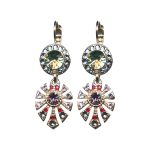 Earrings By Mariana Woman Stylish Denim blue and violet Swarovski Crystals - Image 2