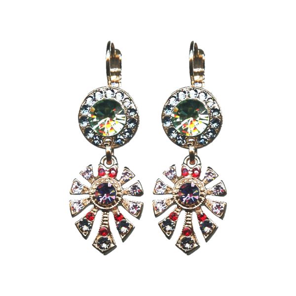 Earrings By Mariana Woman Stylish Denim blue and violet Swarovski Crystals