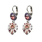 Earrings By Mariana Woman Contemporary Opal and Crystals : Ruby Swarovski Crystals