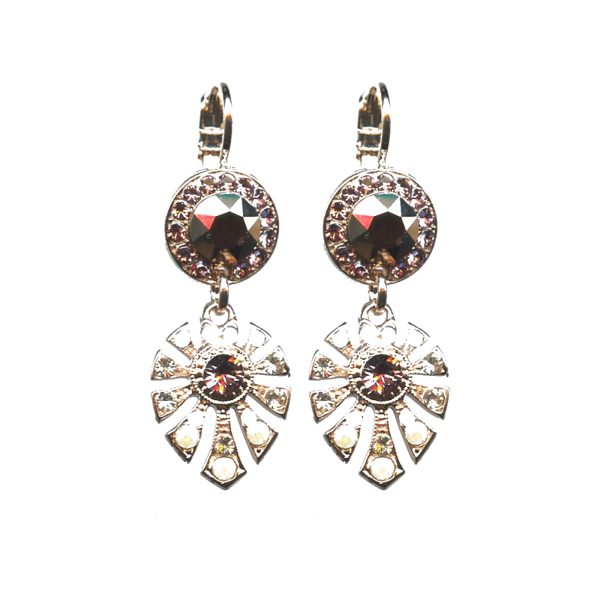 Earrings By Mariana Woman Classic Crystals : Blues and Sand Iridescent Swarovski Crystals