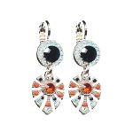 Earrings By Mariana Woman Eye-Catching Pearl and Peridot Swarovski Crystals - Image 2