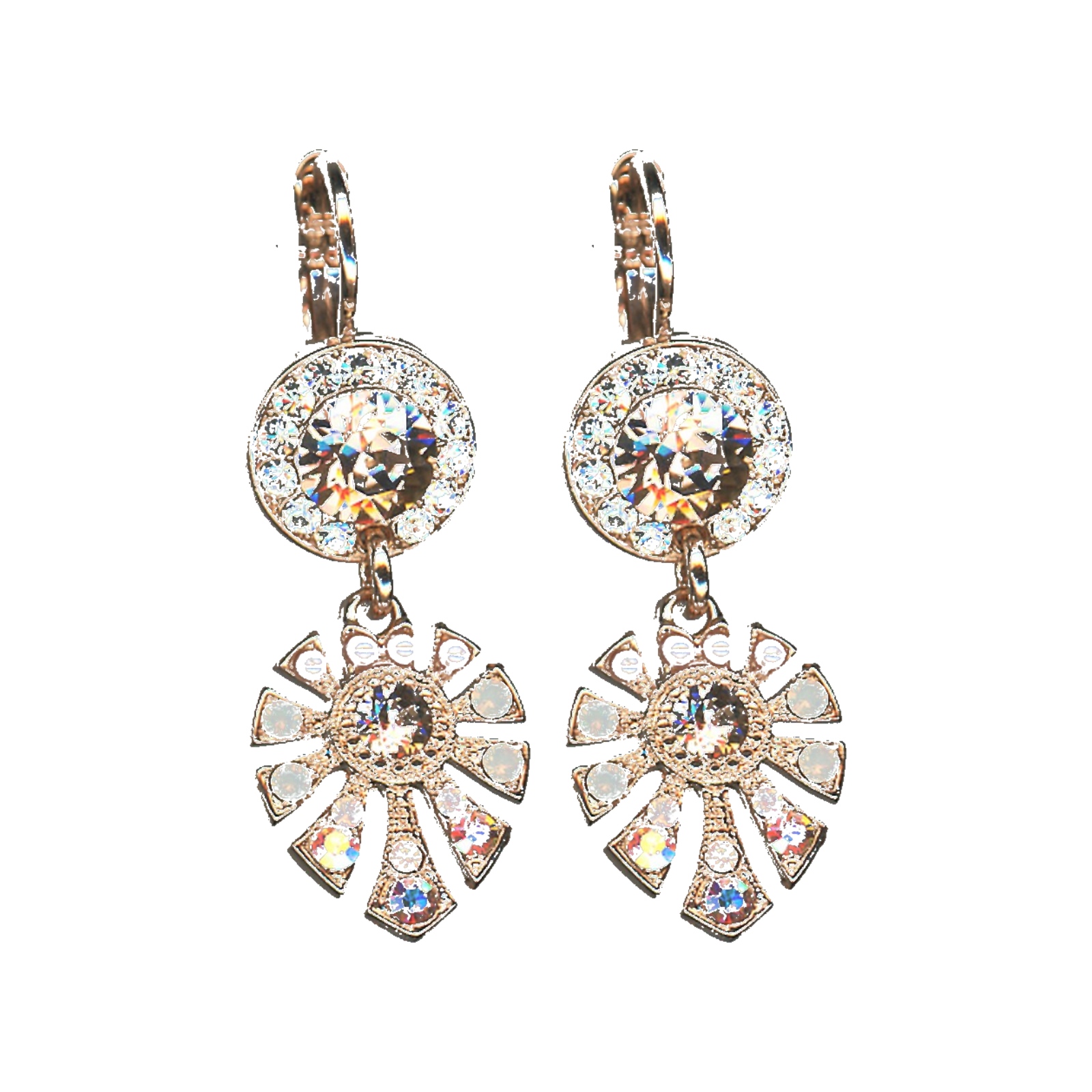 E-1514-3-1112-SP6 Earrings By Mariana Woman Sophisticated Opal and Clear and Crystal AB Swarovski Crystals - Image 1