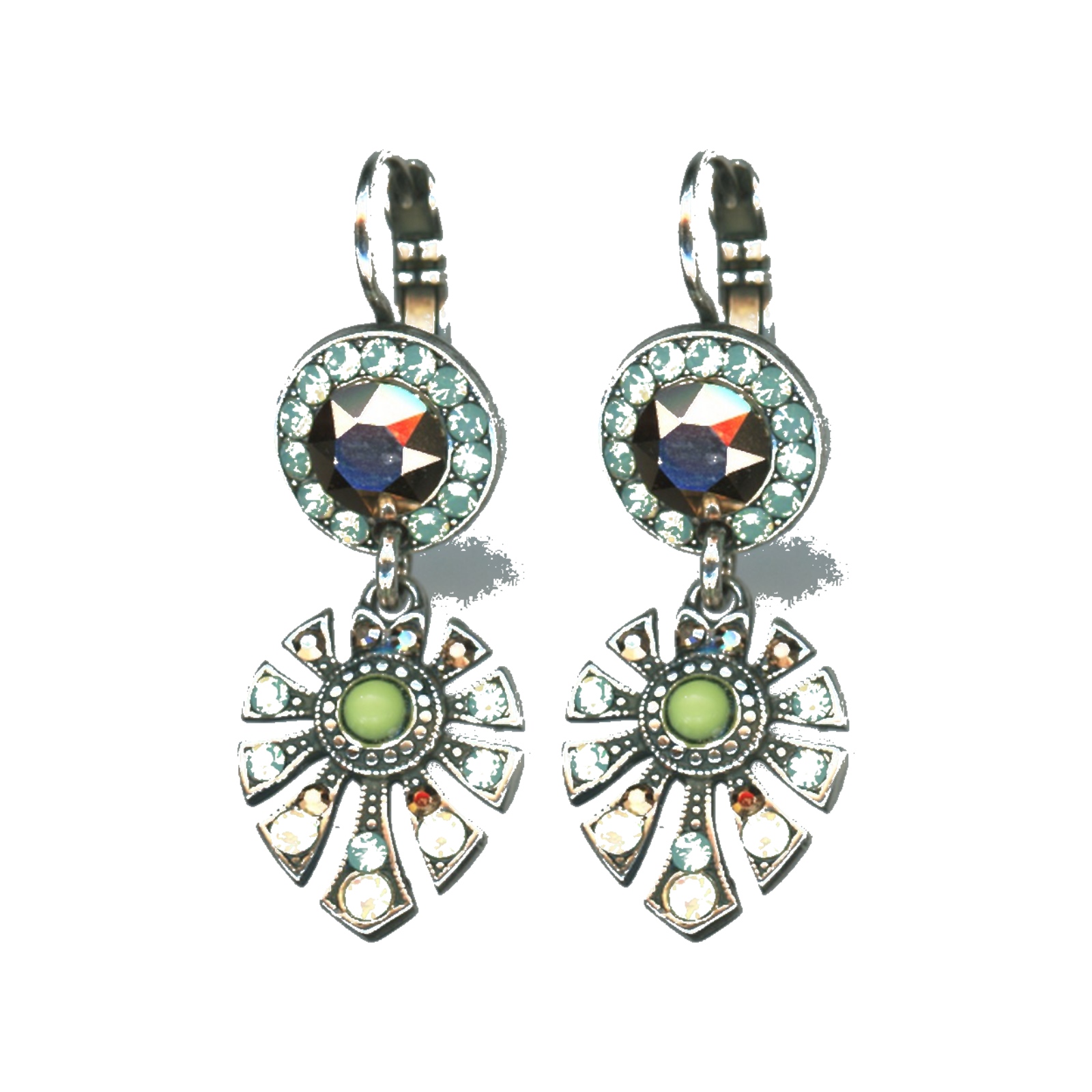 E-1514-3-1113-SP6 Earrings By Mariana Woman Luxurious Opal and Rose Gold Swarovski Crystals - Image 1