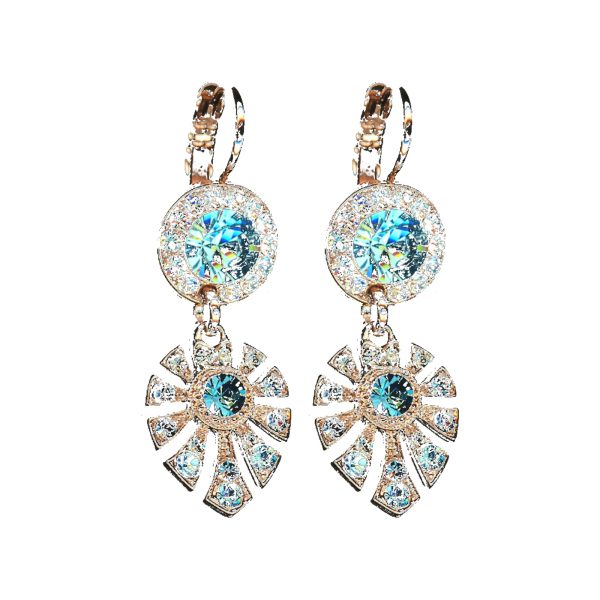 Earrings By Mariana Woman Elegant Montana and Teal Swarovski Crystals