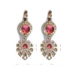 Earrings By Mariana Woman Glamorous Topaz and Crystal Golden Shadow Swarovski Crystals