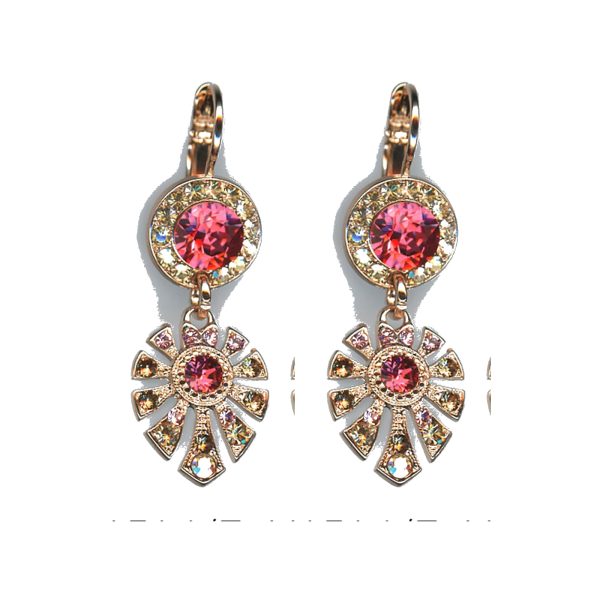 Earrings By Mariana Woman Glamorous Topaz and Crystal Golden Shadow Swarovski Crystals