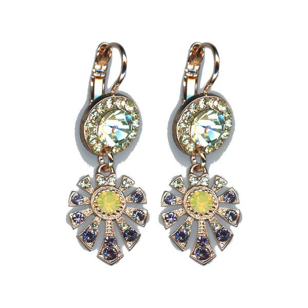 Earrings By Mariana Woman Delicate Opal and Pale Yellow Swarovski Crystals