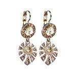 Earrings By Mariana Woman Stunning Topaz and Crystals: Golden Shadow Swarovski Crystals - Image 2