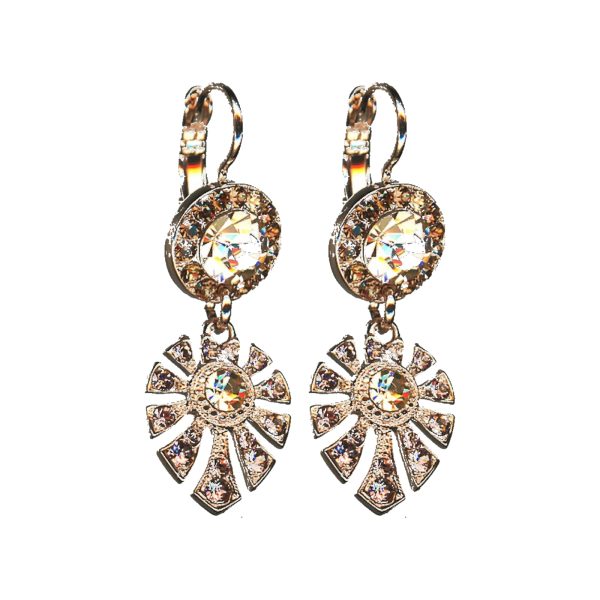 Earrings By Mariana Woman Stunning Topaz and Crystals: Golden Shadow Swarovski Crystals
