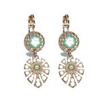 Earrings By Mariana Woman Exquisite Opal and Rose Peach Swarovski Crystals