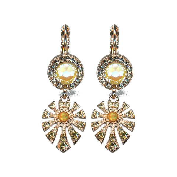 Earrings By Mariana Woman Stylish Black Diamond and Golden Shadow Swarovski Crystals