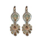 Earrings By Mariana Woman Modern Opal and Golden Shadow Swarovski Crystals