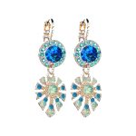 Earrings By Mariana Woman Sophisticated Opal and Sapphire Swarovski Crystals - Image 2