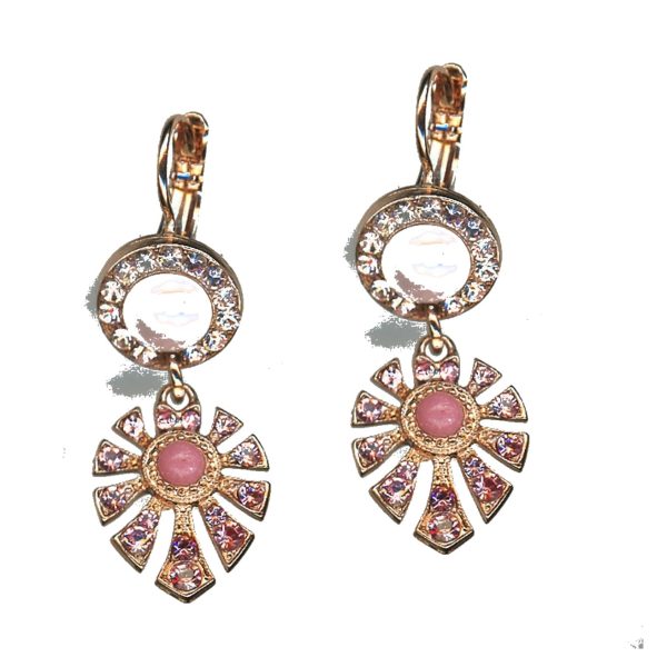 Earrings By Mariana Woman Luxurious Pearl and Light Rose Swarovski Crystals