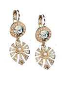 Earrings By Mariana Woman Luminous Pearl and Golden Shadow Swarovski Crystals
