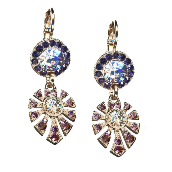 Earrings By Mariana Woman Fashionable Opal and Amethyst Swarovski Crystals