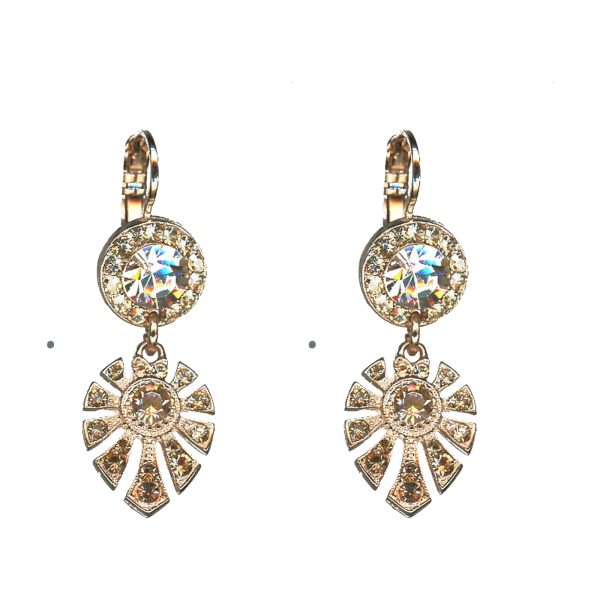 Earrings By Mariana Woman Exquisite Topaz and Aurum Swarovski Crystals