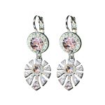 Earrings By Mariana Woman Contemporary Opal and Amethyst Swarovski Crystals