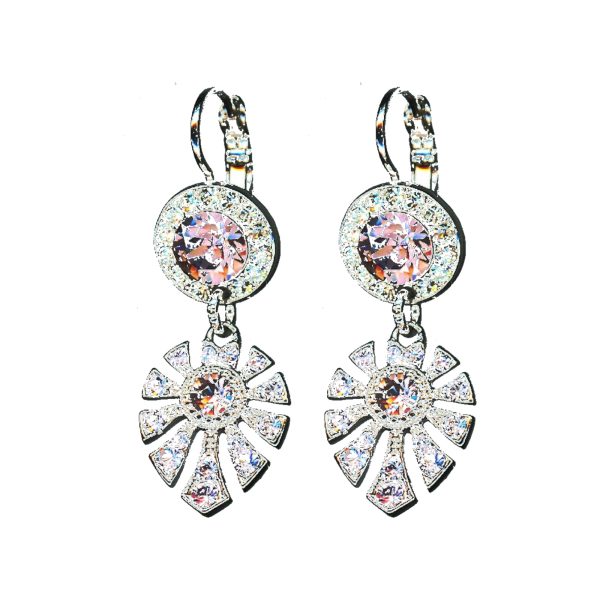 Earrings By Mariana Woman Contemporary Opal and Amethyst Swarovski Crystals
