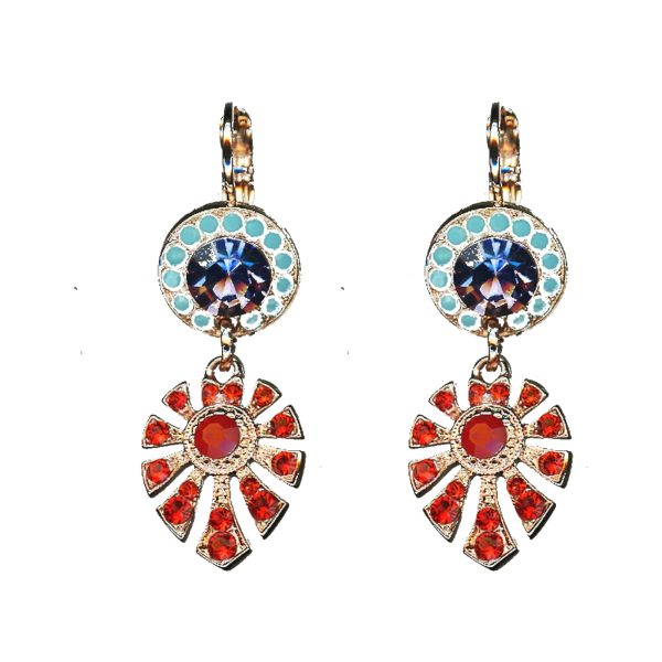 Earrings By Mariana Woman Lovely Peridot and Hyacinth Swarovski Crystals