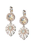 Earrings By Mariana Woman Timeless Golden Shadow and Light Peach Swarovski Crystals