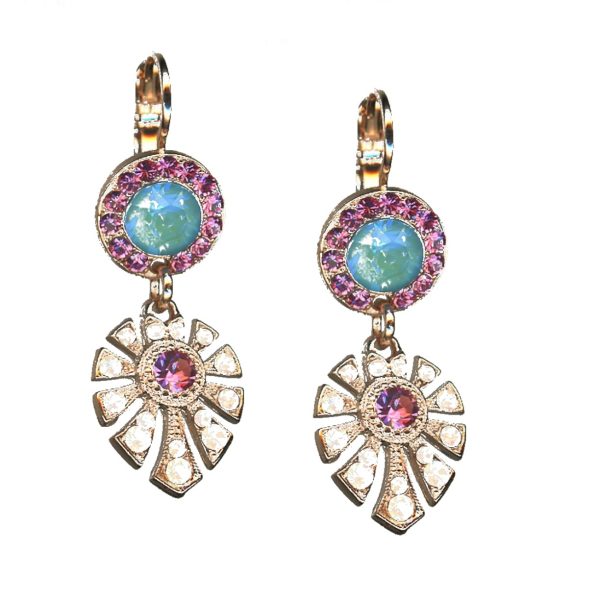 Earrings By Mariana Woman Charming Opal and Rose Swarovski Crystals