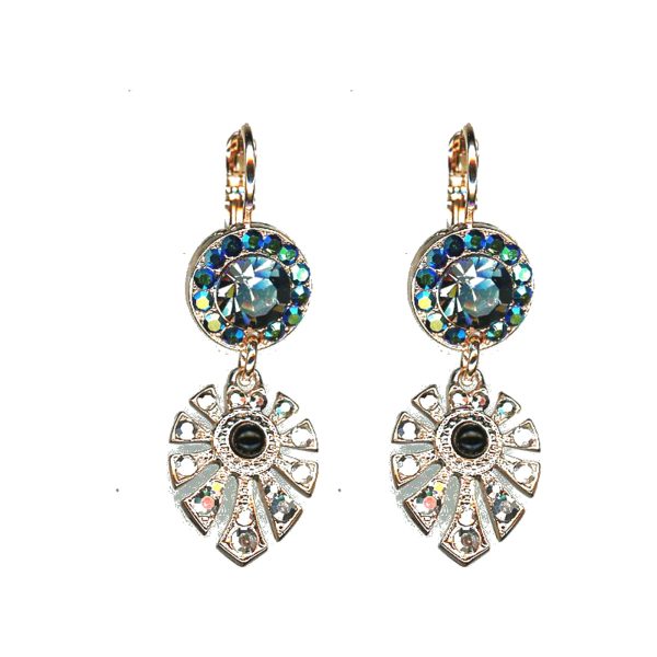 Earrings By Mariana Woman Radiant Hematite and Jet Swarovski Crystals