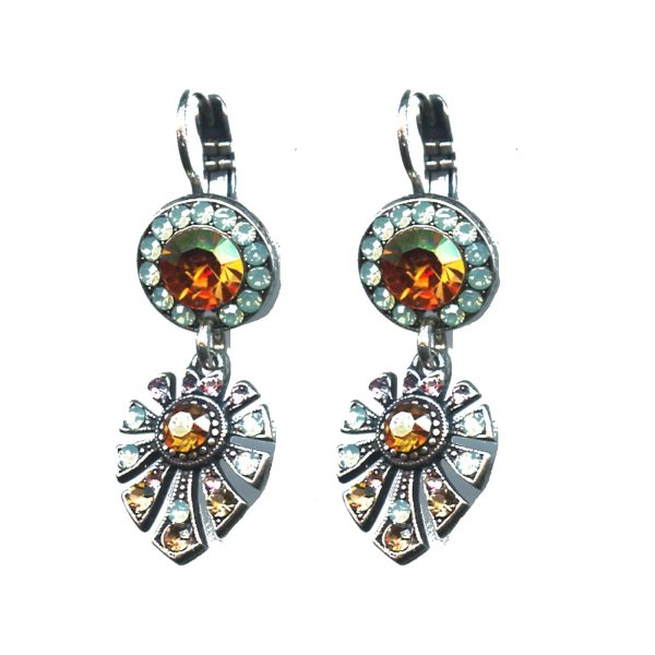 Earrings By Mariana Woman Captivating Opal and Topaz Swarovski Crystals