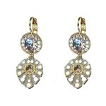 Earrings By Mariana Woman Eye-Catching Opal and Black Diamond Swarovski Crystals