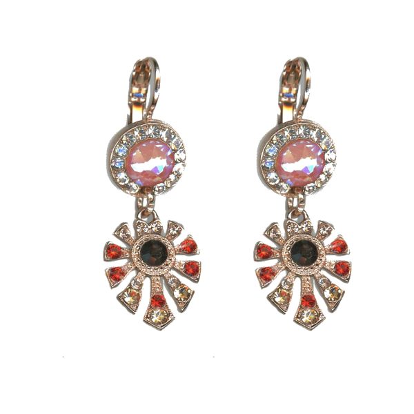 Earrings By Mariana Woman Beautiful Red and Hyacinth Swarovski Crystals