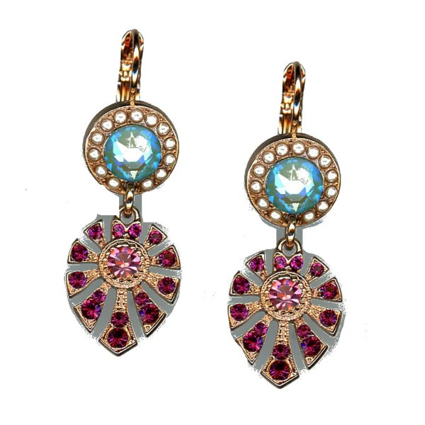 Earrings By Mariana Woman Romantic Pearl and Rose Swarovski Crystals
