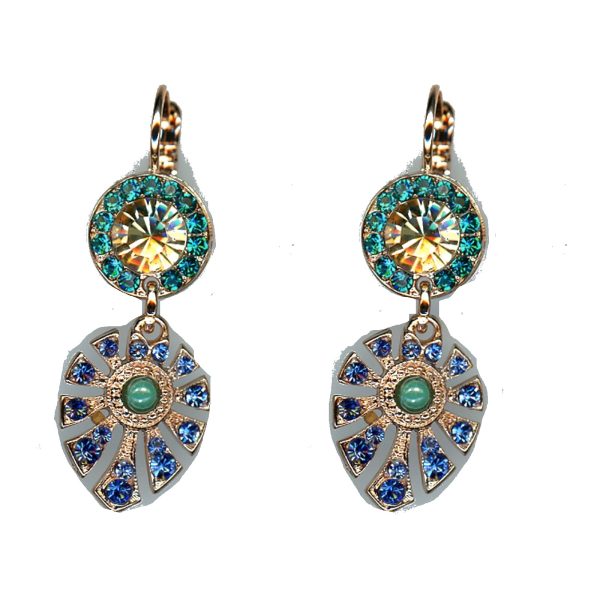 Earrings By Mariana Woman Distinctive Opal and Blue Zircon Swarovski Crystals