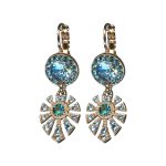 Earrings By Mariana Woman Romantic Blue Zircon and Aquamarine Swarovski Crystals - Image 2