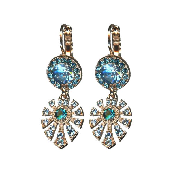 Earrings By Mariana Woman Romantic Blue Zircon and Aquamarine Swarovski Crystals