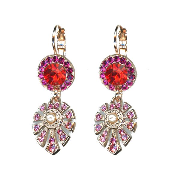 Earrings By Mariana Woman Captivating Pearl and Siam Swarovski Crystals